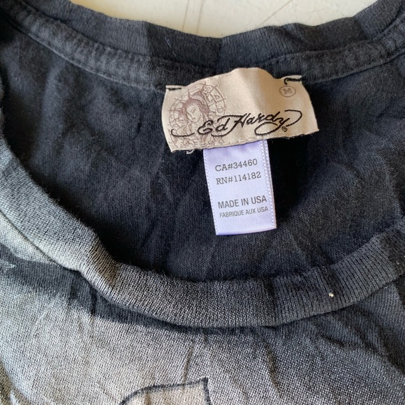 Rare! Y2K Vintage Ed Hardy embellished tee size Medium. - Picture 8 of 11